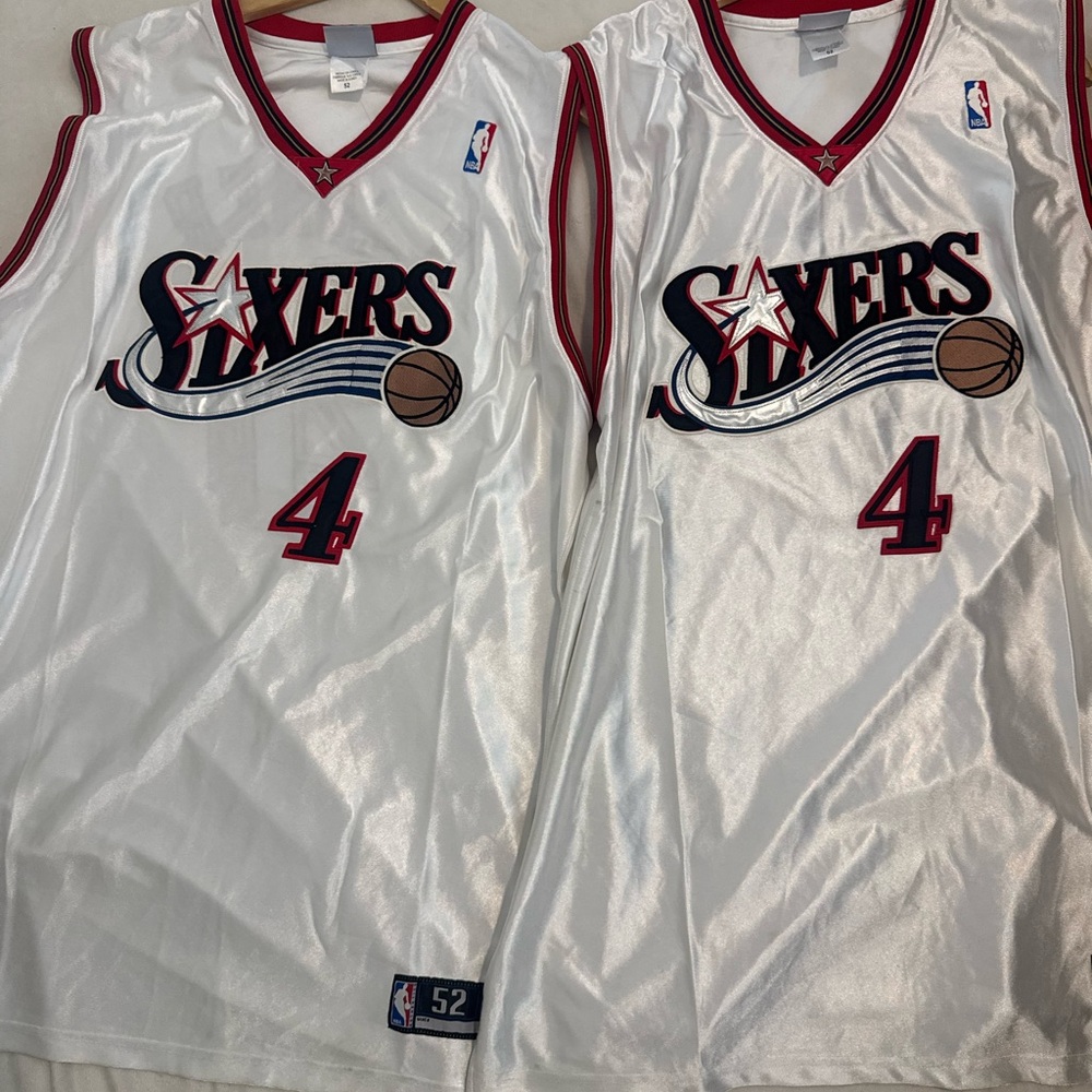 Webber NBA Sixers White and Red Jersey